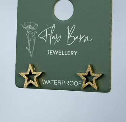 Tarnish Resistant Shimmer Star Studs