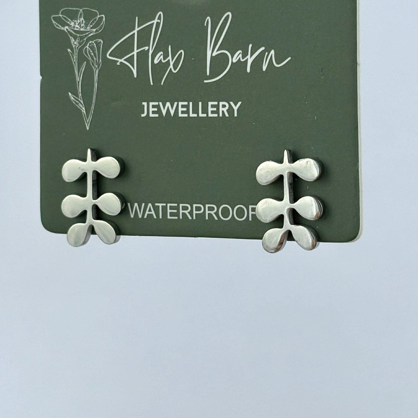 Tarnish Resistant Trailing Leaf Studs