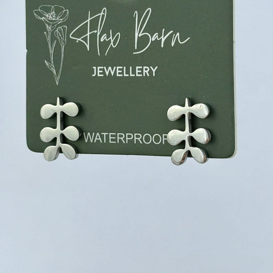 Tarnish Resistant Trailing Leaf Studs