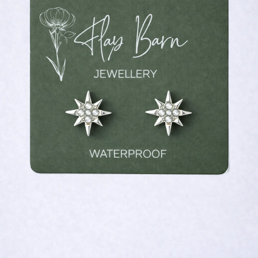 Tarnish Resistant Starburst Studs