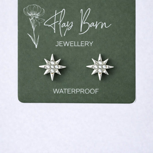 Tarnish Resistant Starburst Studs