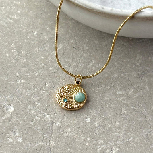 Tarnish Resistant Mediterranean Sunshine Necklace