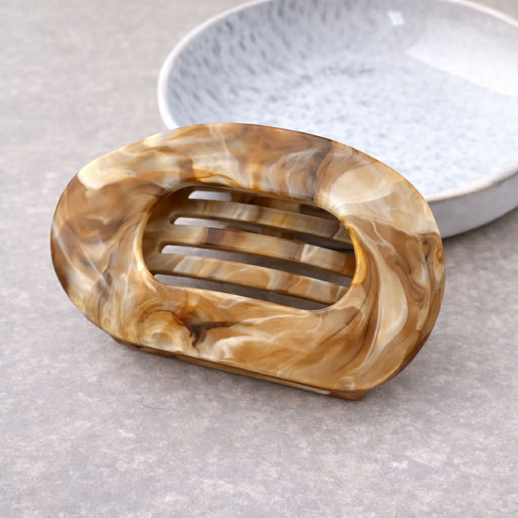 Brown Marble Horizontal Claw Clamp