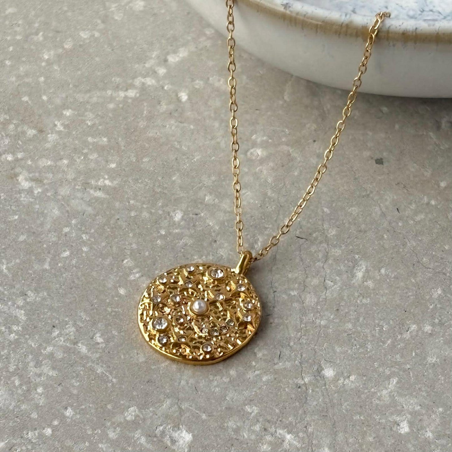 Tarnish Resistant Moon and Stars Necklace