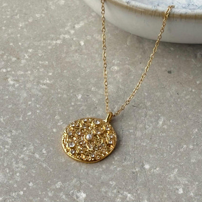 Tarnish Resistant Moon and Stars Necklace
