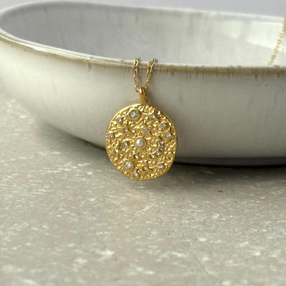 Tarnish Resistant Moon and Stars Necklace