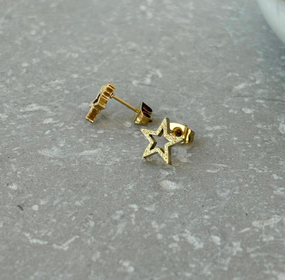 Tarnish Resistant Shimmer Star Studs