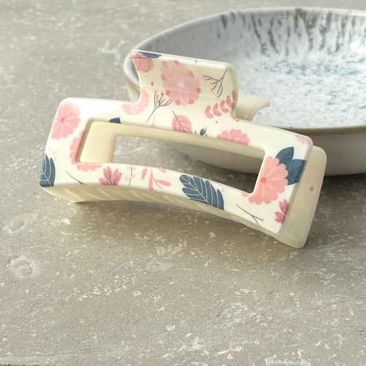 Pink Wildflower Claw Clip