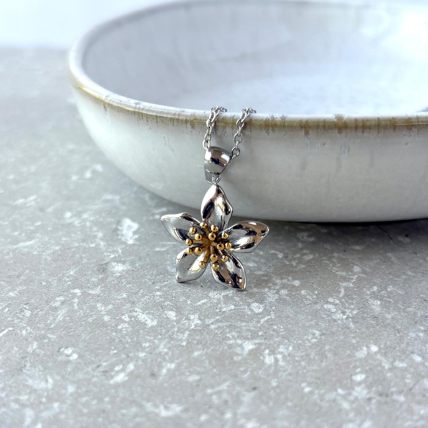 Tarnish Resistant Blossom Necklace