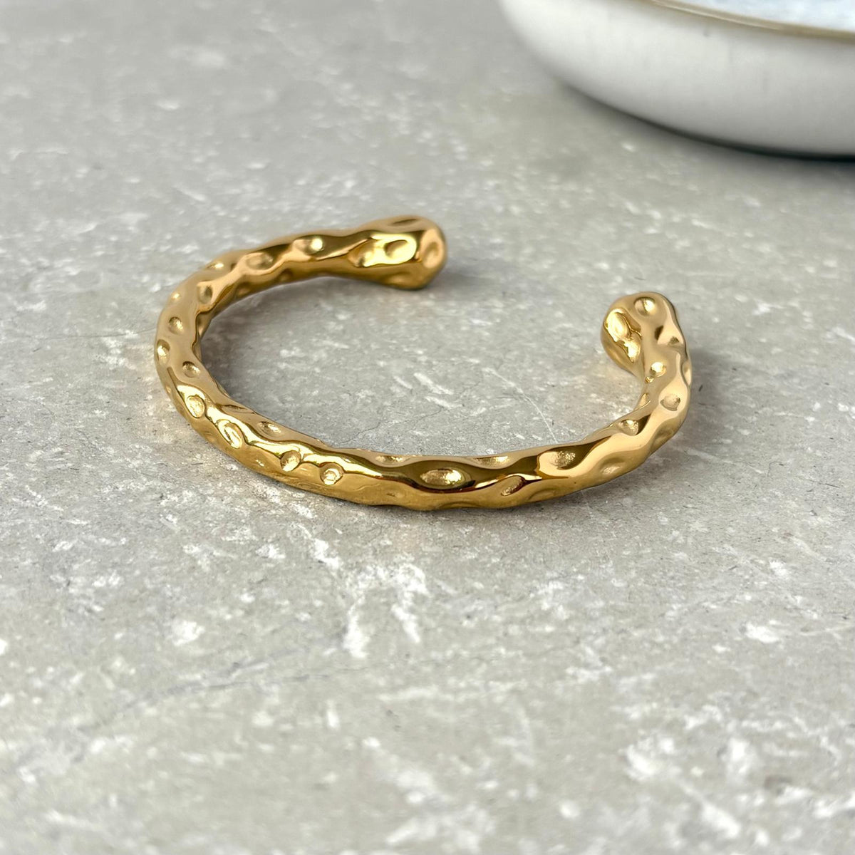 Tarnish Resistant Chunky Molten Bangle