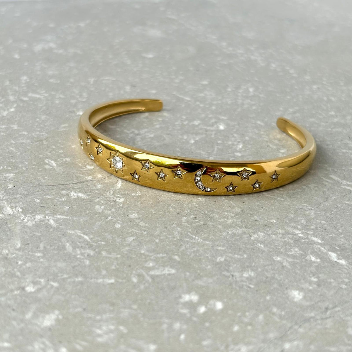 Tarnish Resistant Celestial Cuff Bangle