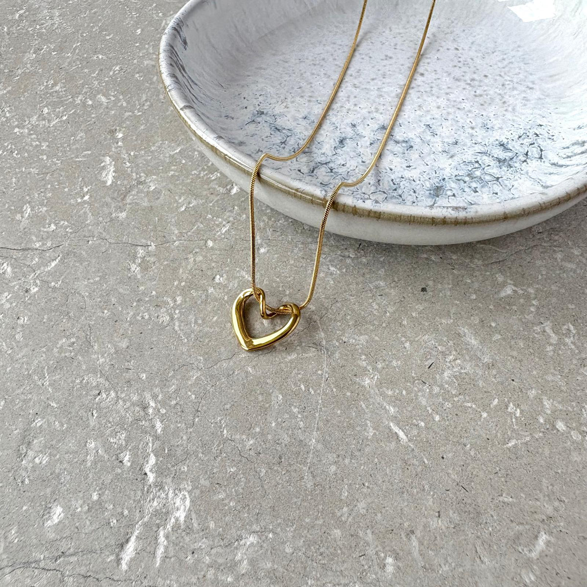 Tarnish Resistant Intertwined Heart Necklace