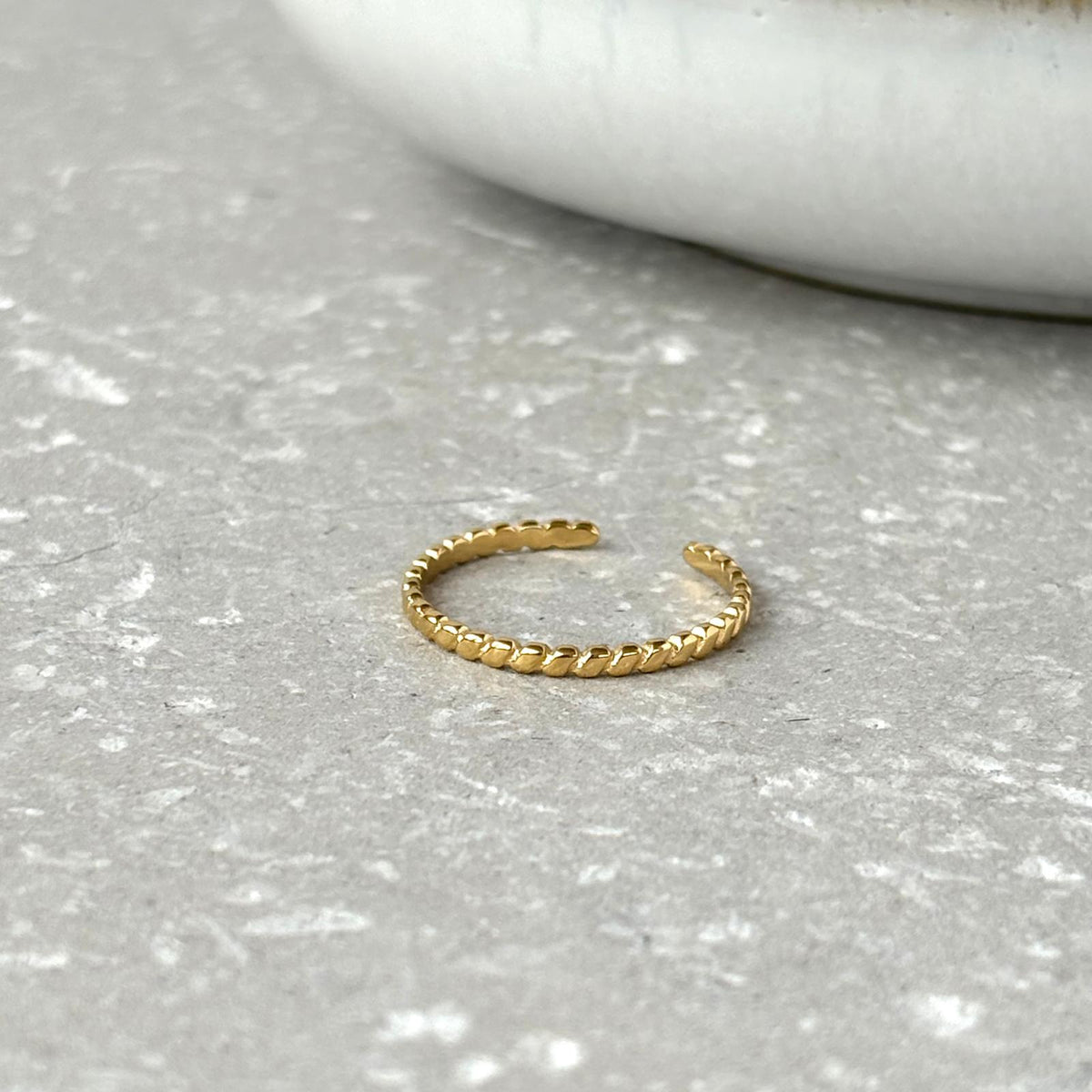 Tarnish Resistant Twisted Stacking Open Ring