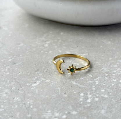 Tarnish Resistant Solestial Open Ring