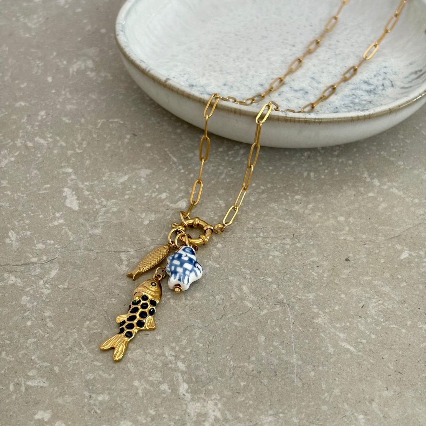 Tarnish Resistant Ocean Cascade Necklace
